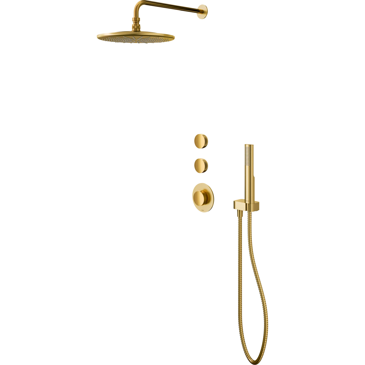 thermostatic shower system for concealed installation