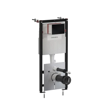 STRONGFRAME concealed frame for a wall-mounted toilet + STEEL-R45 stainless steel flush plate