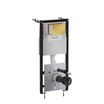 STRONGFRAME bâti-support pour cuvette de WC murale + STEEL-R45 plaque de commande en acier inoxydable