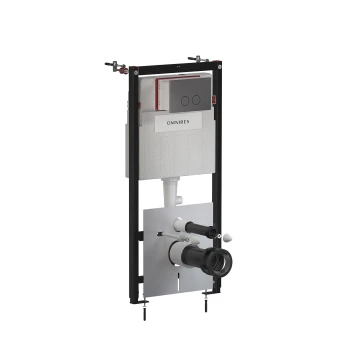 STRONGFRAME concealed frame for a wall-mounted toilet + STEEL-R45 stainless steel flush plate