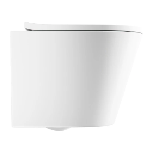 cuvette de WC murale avec abattant frein de chute, 52 x 36 cm
