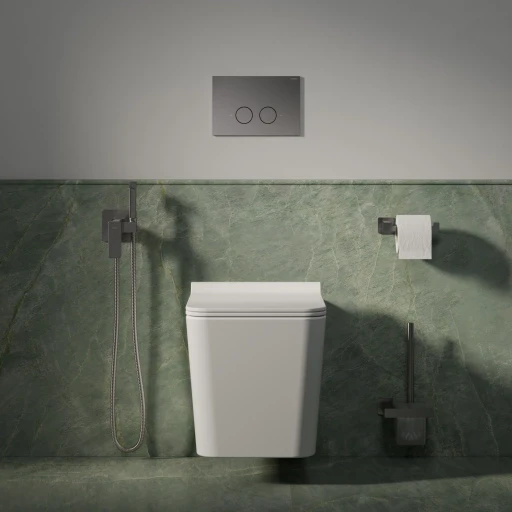 Wand-WC mit WC-Sitz mit Absenkautomatik, 53 x 36 cm
