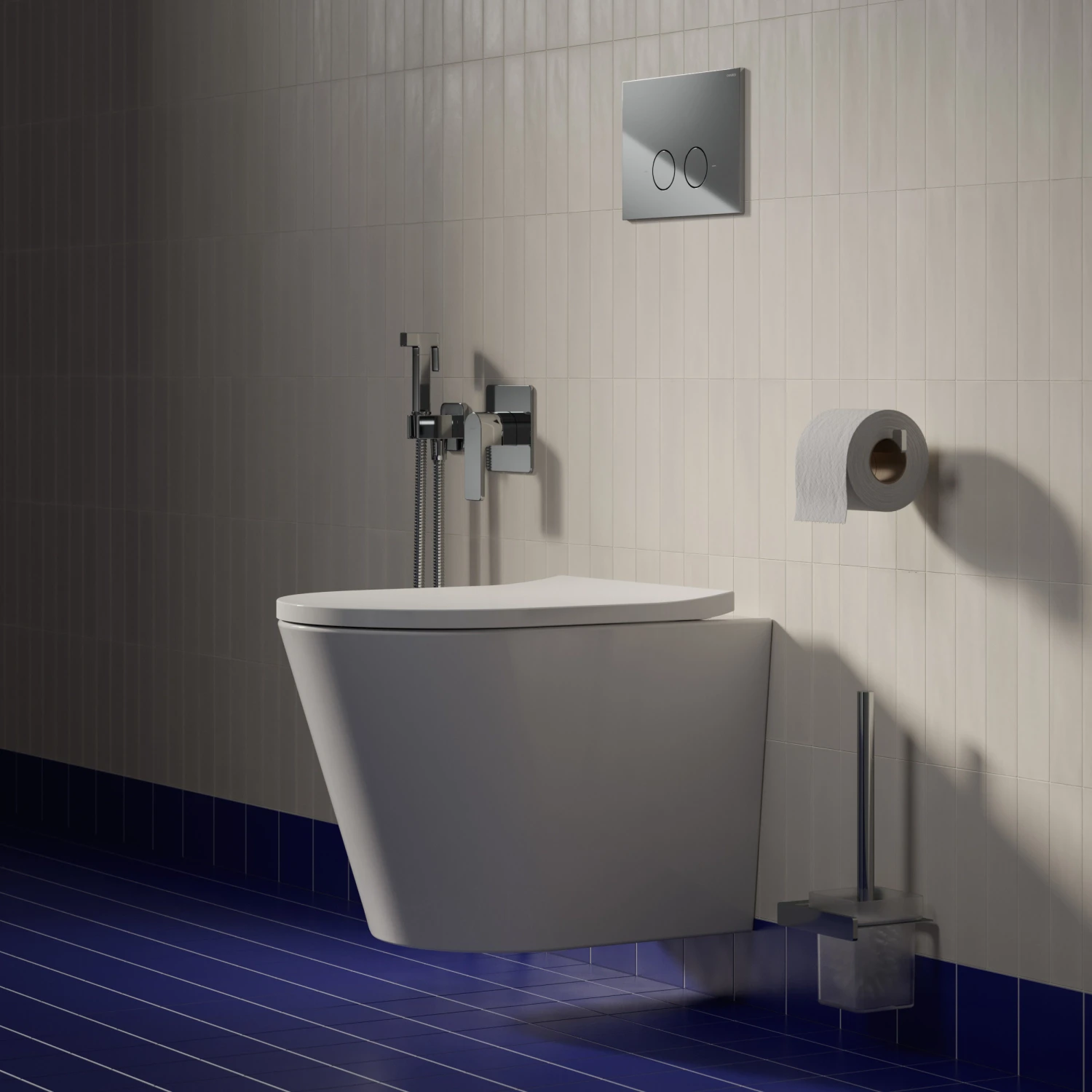 cuvette de WC murale avec abattant frein de chute, 52 x 36 cm