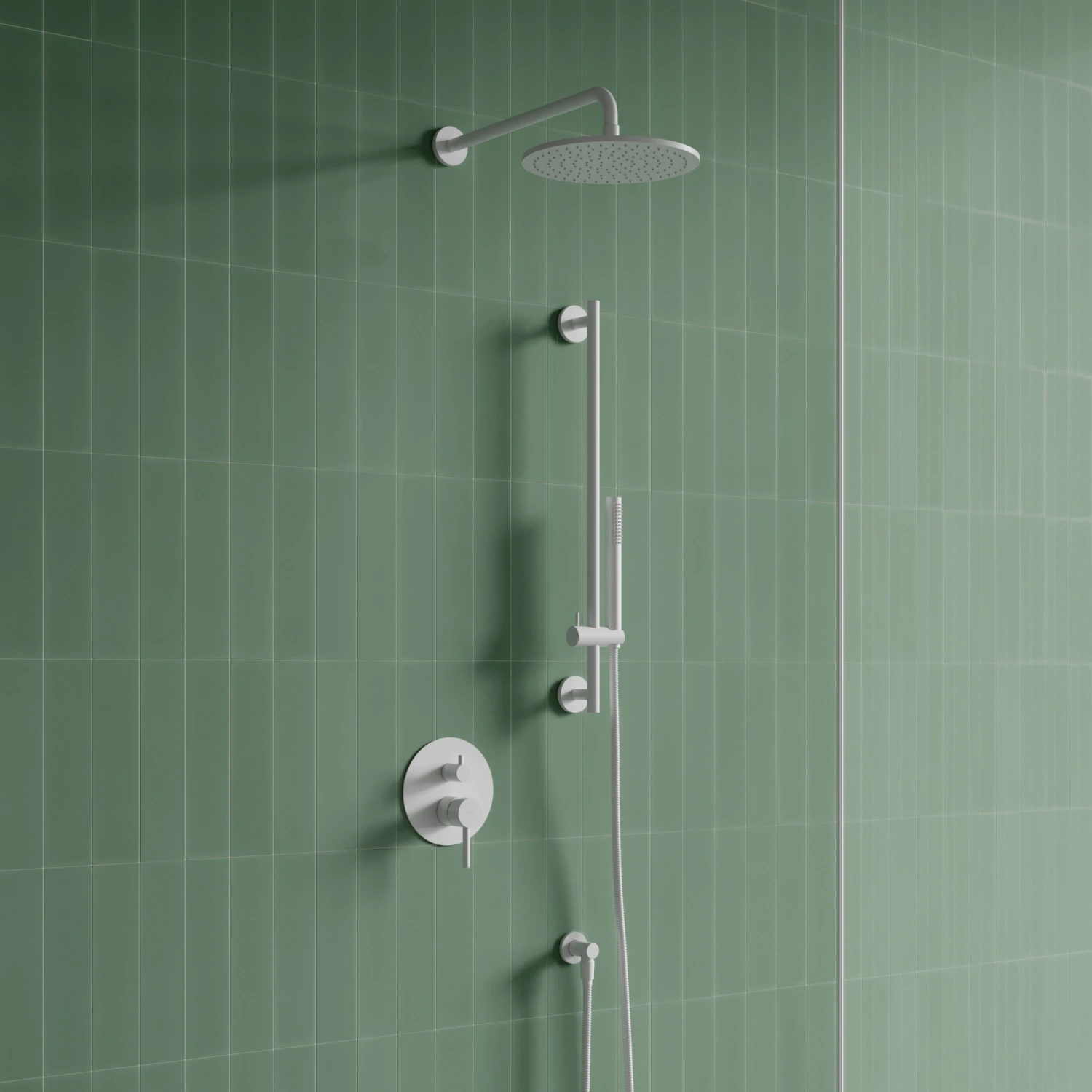 2-way shower system for concealed installation