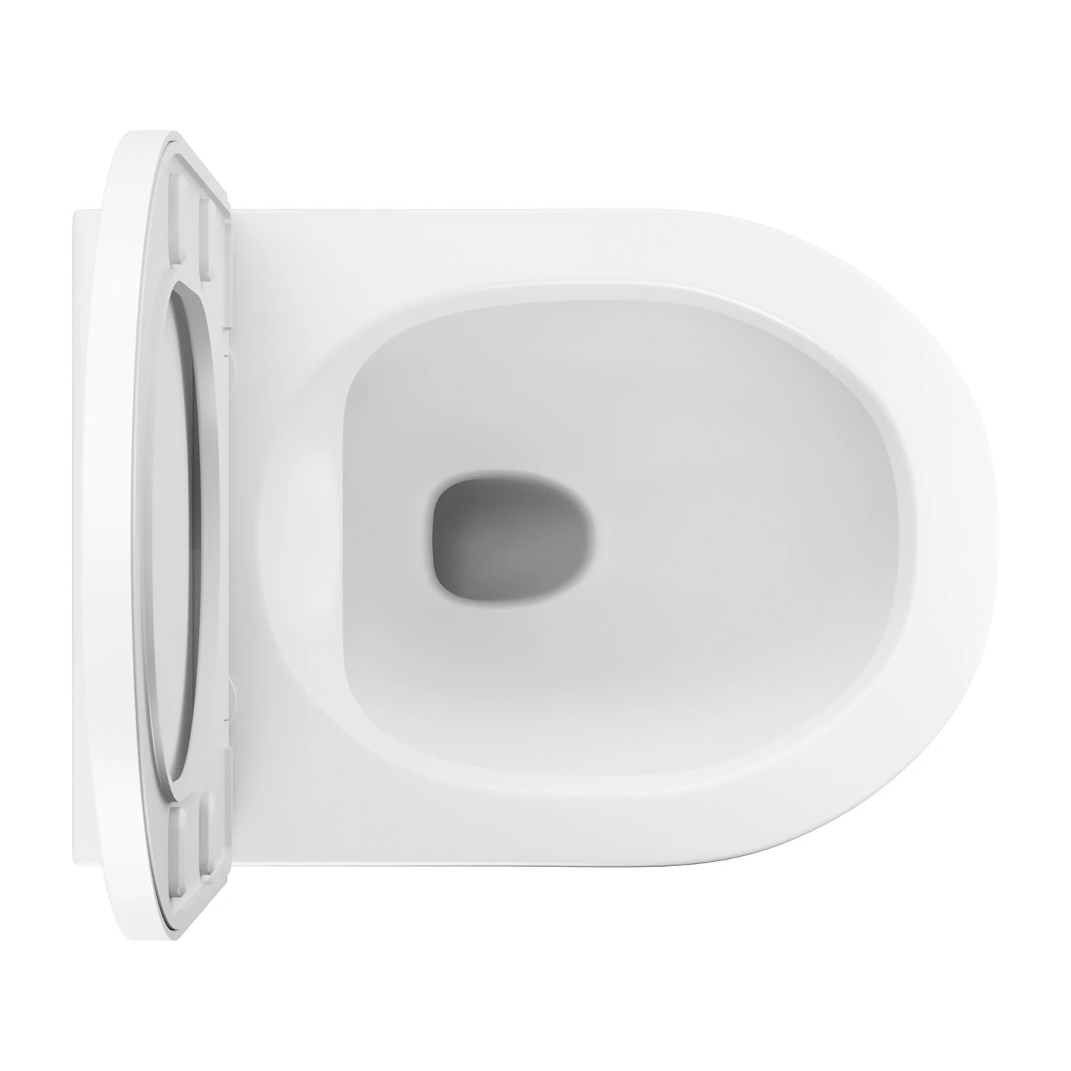 cuvette de WC murale avec abattant frein de chute, 52 x 36 cm