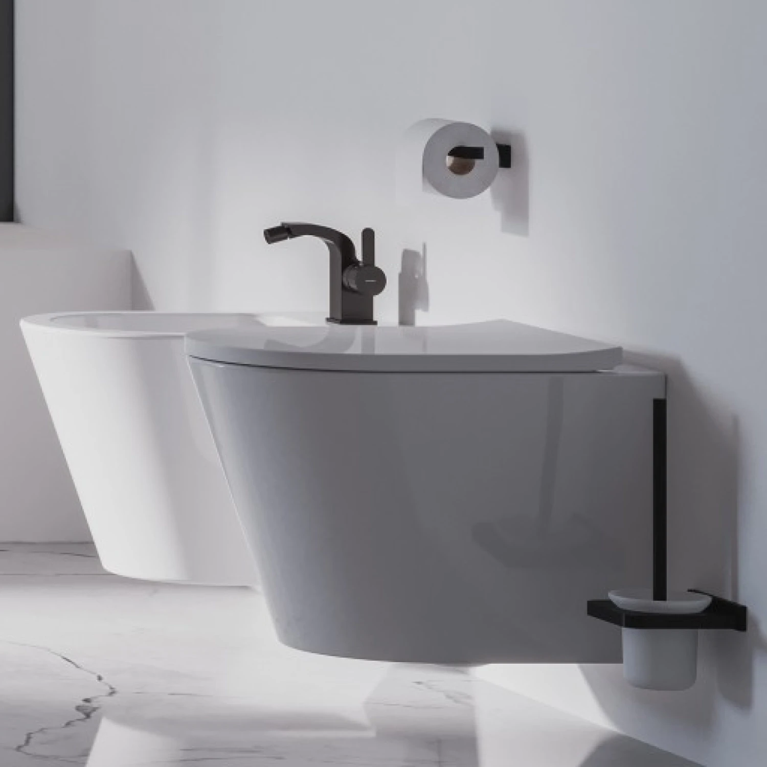 wall-mounted toilet brush