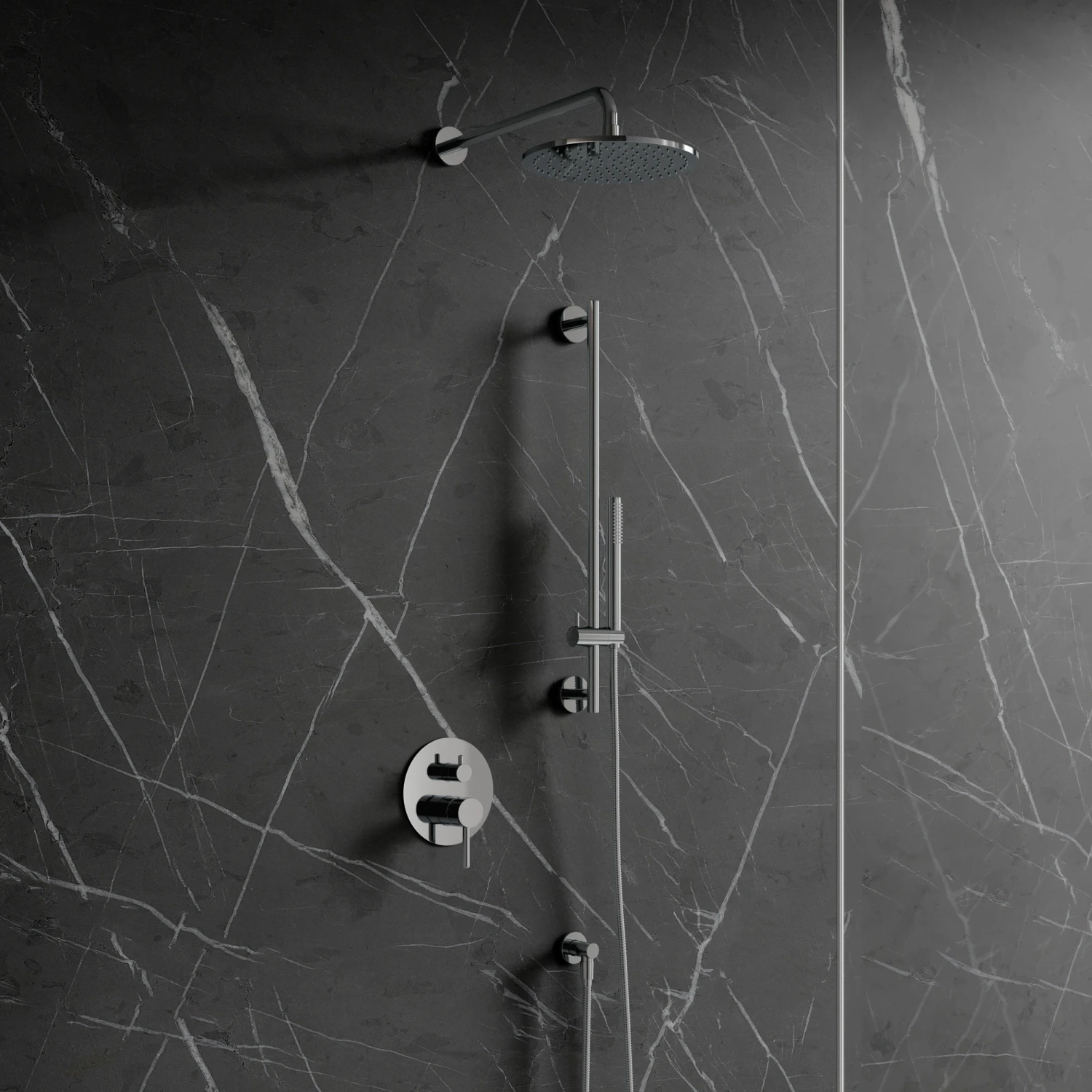 2-way shower system for concealed installation