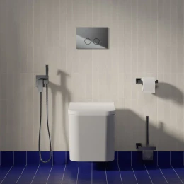 Wand-WC mit WC-Sitz mit Absenkautomatik, 49 x 35 cm
