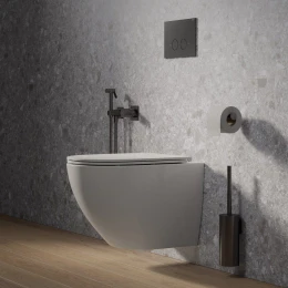 wall-mounted toilet SILENT POWER™ with soft-close seat, 54 x 37 cm