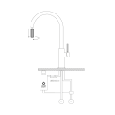 mitigeur de cuisine avec douchette extractible et ensemble de filtration