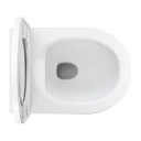 cuvette de WC murale avec abattant frein de chute, 52 x 36 cm